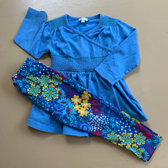 Le Top Blue Smocked Outfit 2T - Picture 1 of 7